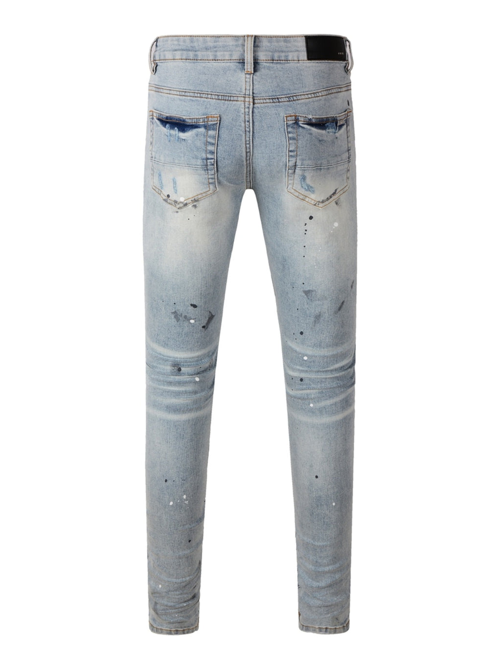 Light Blue Patch Paint Jeans